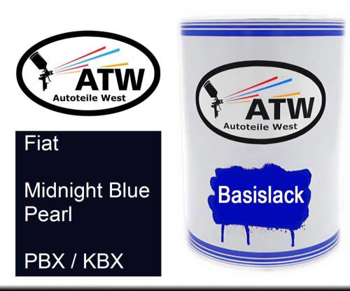 Fiat, Midnight Blue Pearl, PBX / KBX: 500ml Lackdose, von ATW Autoteile West.